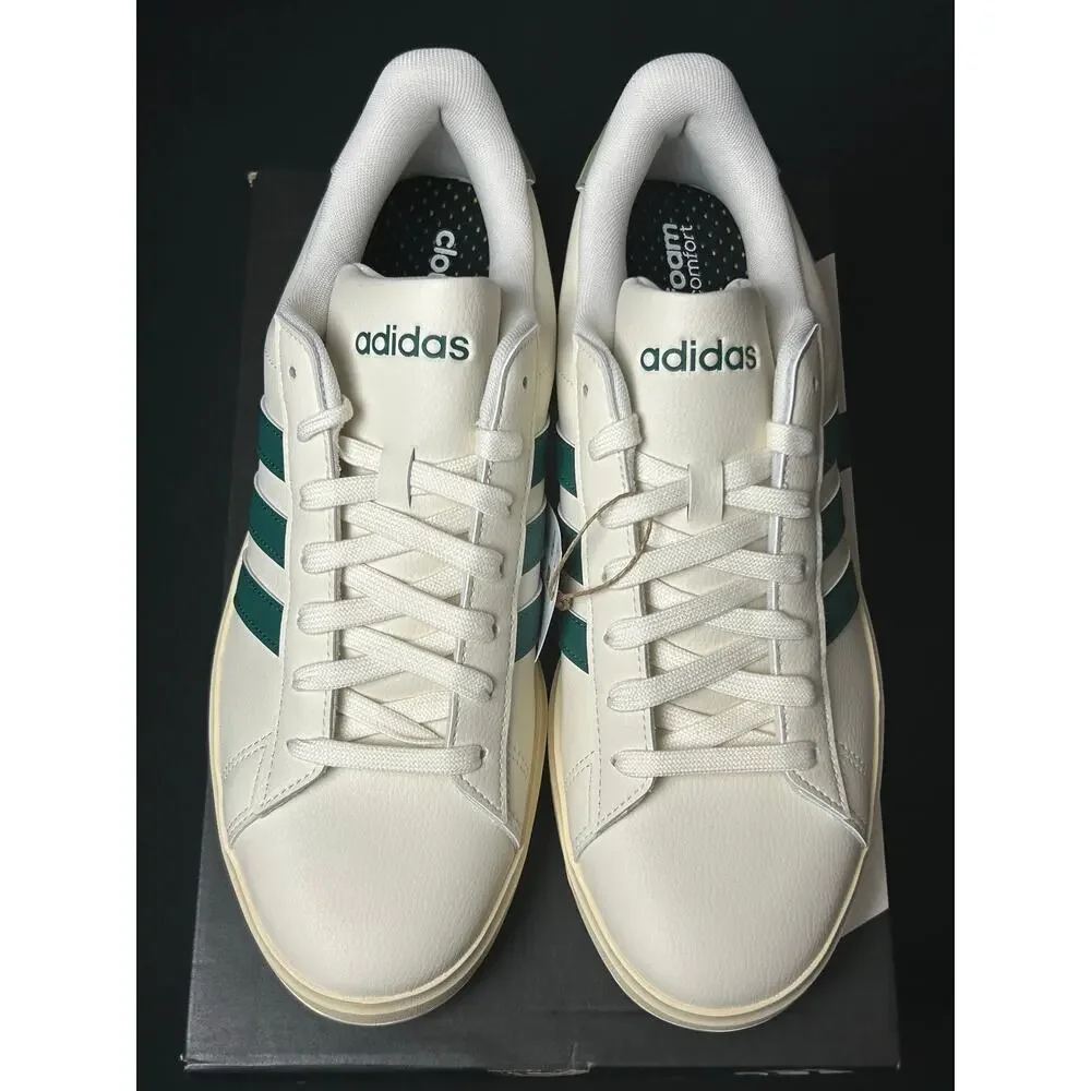 adidas Grand Court 2.0 Off White Green / $70 Retail! / Size 10.5 / Brand New!!